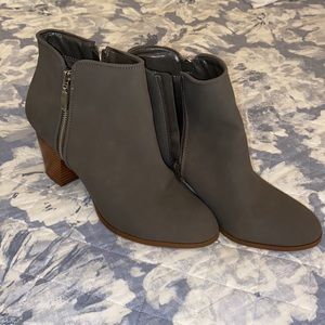 Gray booties
